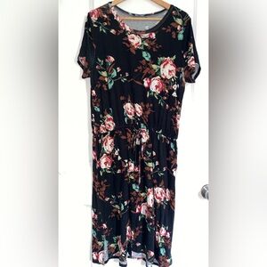 Floral Black Dress